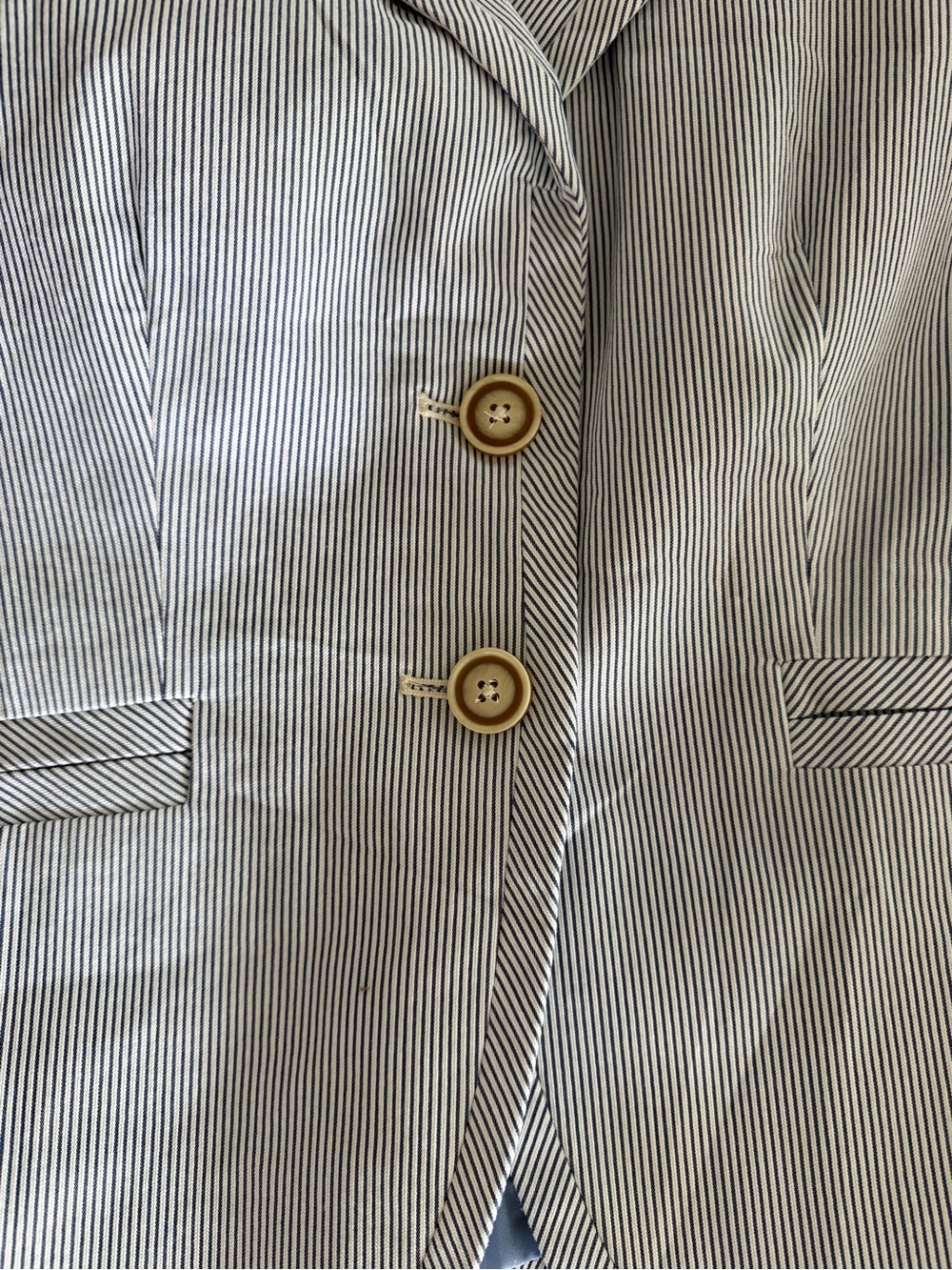 attention Light Blue Pinstripe Blazer Jacket - Picture 4 of 7